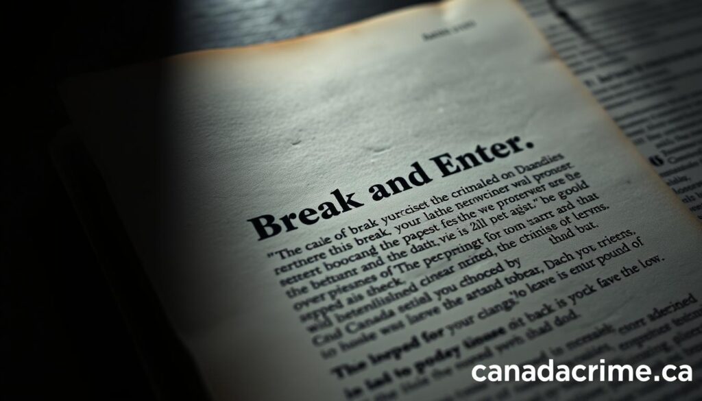Break and enter criminal code section