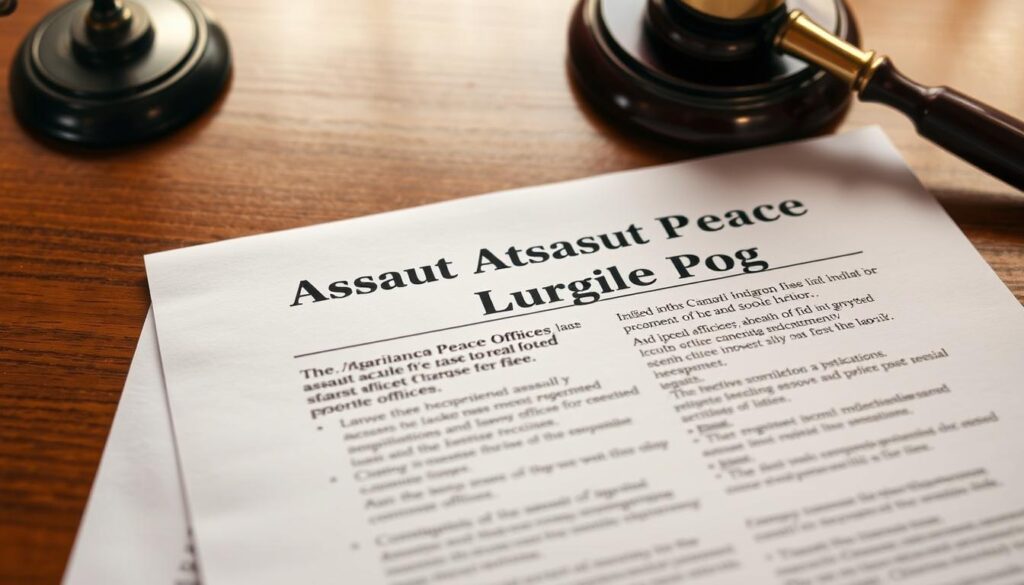 assaulting an officer charges documentation