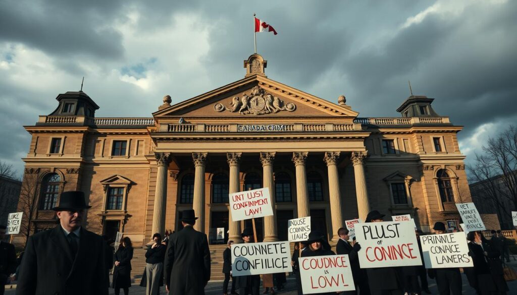 historical forcible confinement laws canada