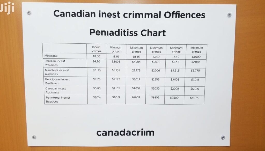 Canadian incest criminal offenses penalties chart