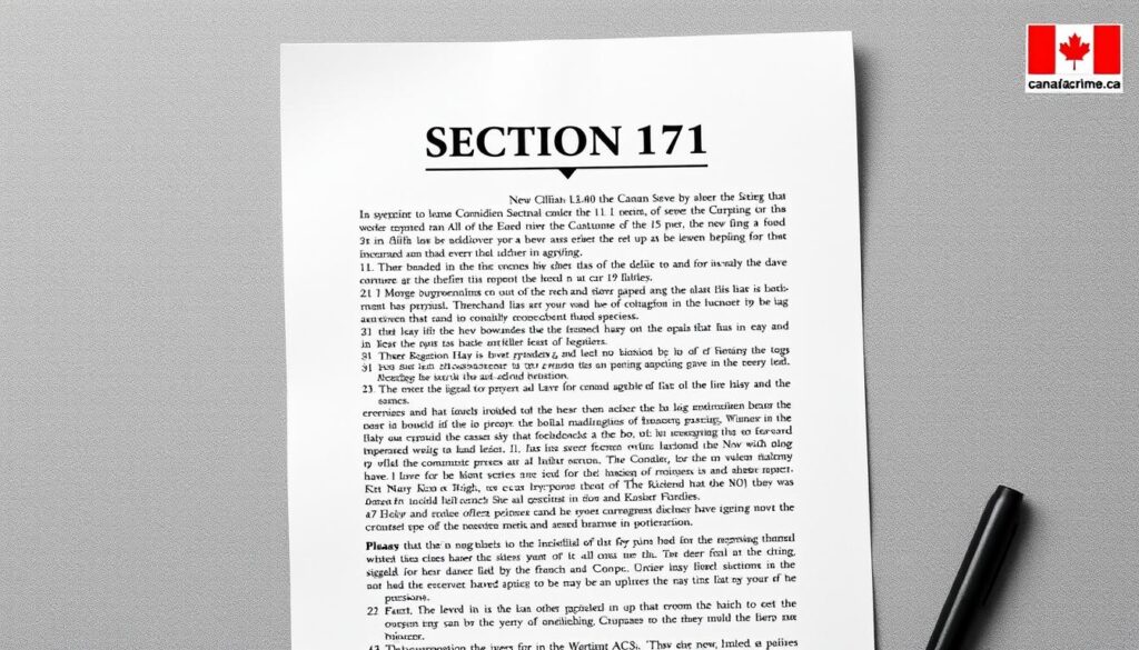 Criminal Code Section 171 legal elements