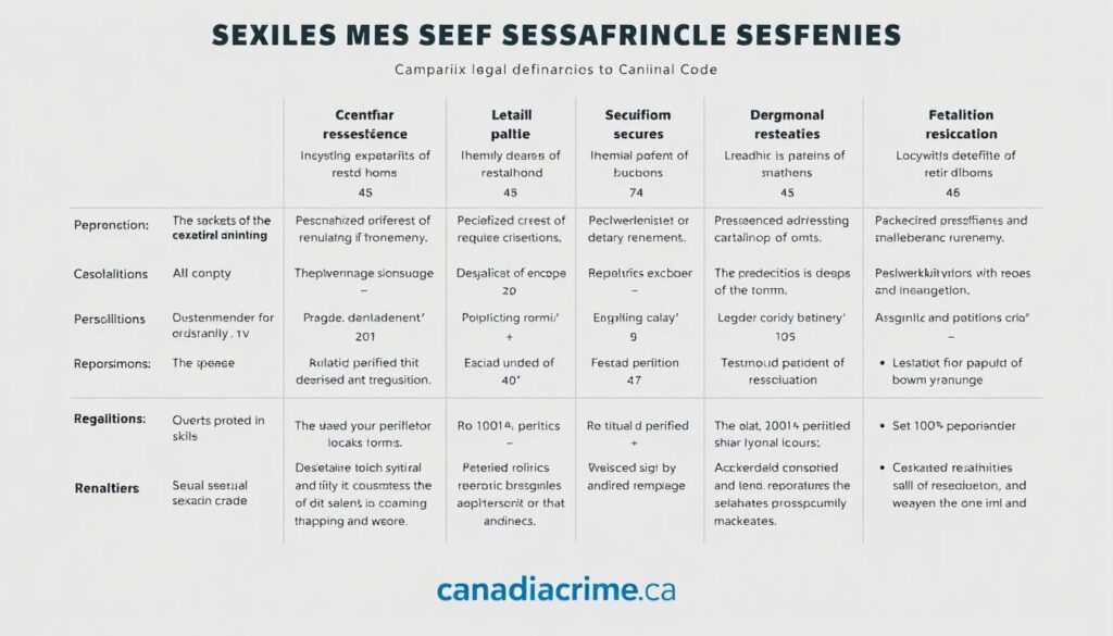comparison of sexual offenses in Canadian criminal code