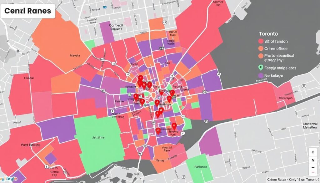toronto crime rate by neighbourhood map