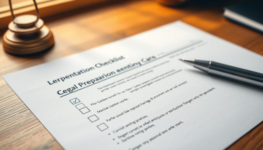 legal preparation checklist