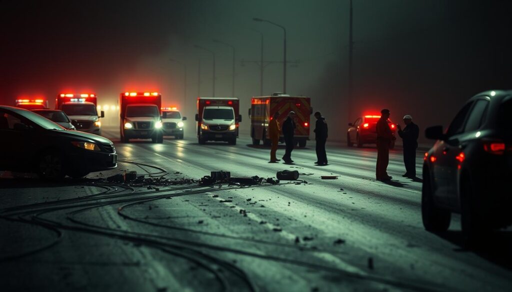 timeline of collision events