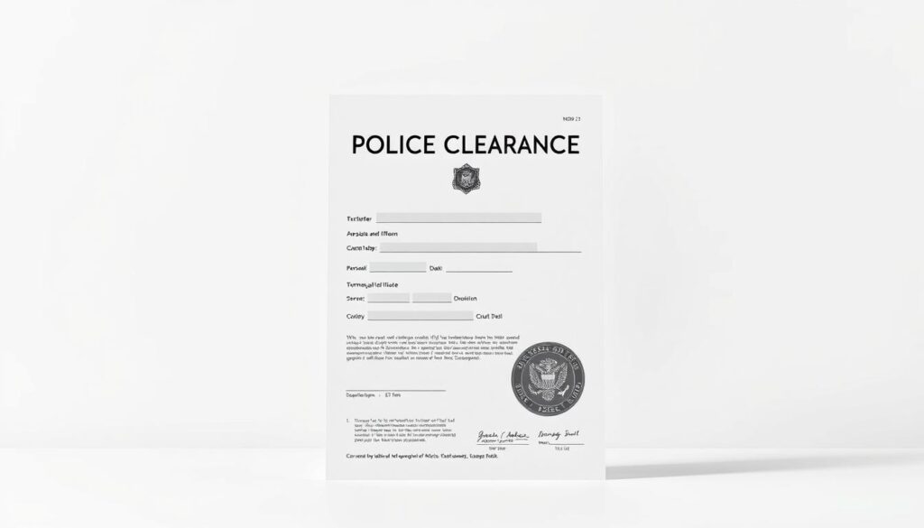 police clearance certificate documentation